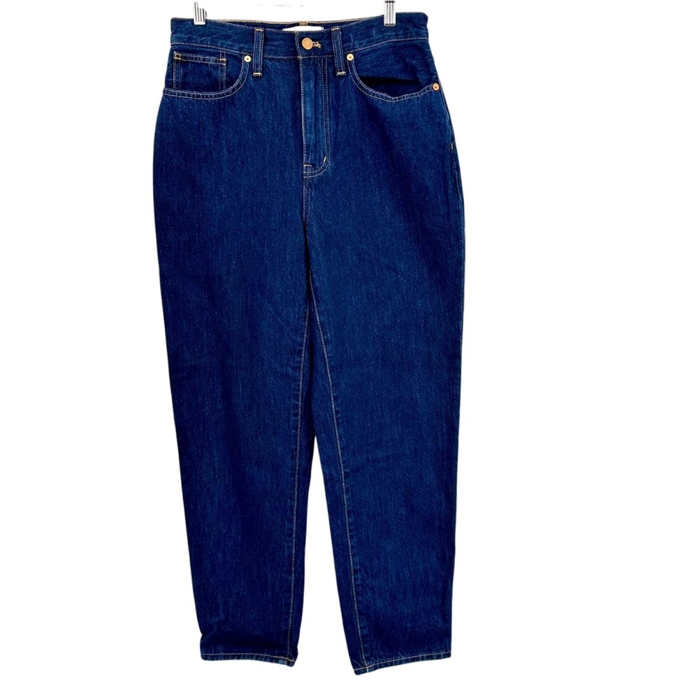 Madewell Baggy High-Waist Jeans Retro Tapered Denim Dark Wash‎ Women's 27 NWT